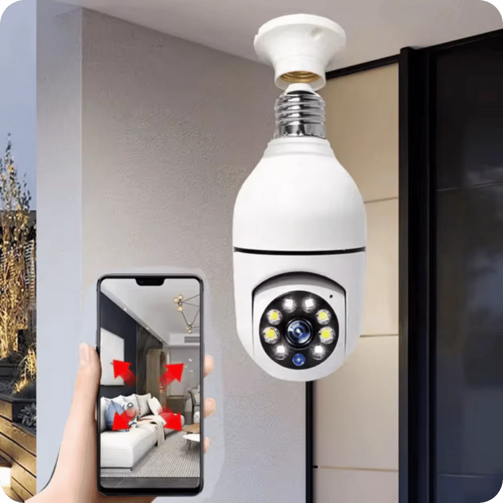 Camara Seguridad Wifi Domo Tipo Bombillo